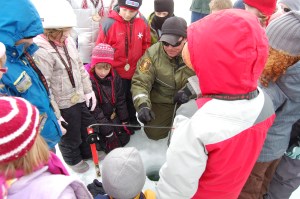 Ice fishing at SKIP in 2011.
