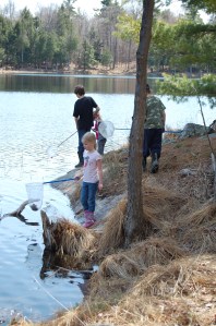 Exploring the shore of Loon Lake