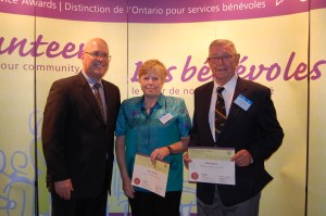 John and Judy with MPP Steve Clark.